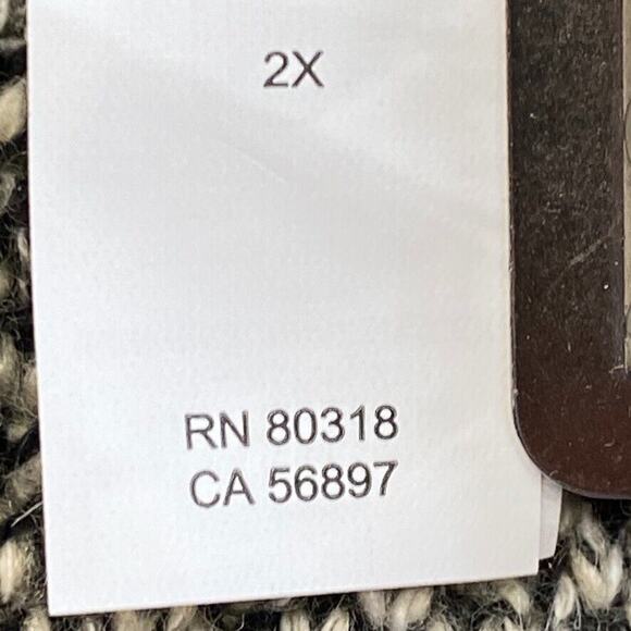 Lucky Brand Cardigan Sweater Womens 2X Plus Black Cream Aztec Knit Boho Duster - Picture 13 of 14